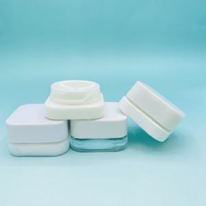<b>Mini</b> 9ml Glass Jar White Plastic Lid Child-Resistant Cosmetics Packaging Face Oil Cream Loose Powder Custom Logo Silk Screen - Product Image 5