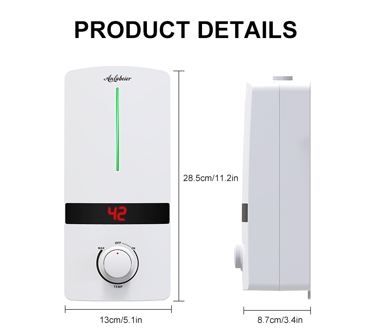 One piece delivery factory price 5500w 220V kitchen use tankless electric water heater