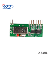 Module récepteur RF YET218 433M avec code d'apprentissage, décodeur, 433 MHz, sans fil, sortie 4 canaux, kit DIY pour télécommande, encodage 1527
