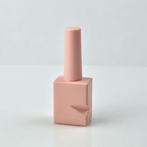 Bouteille cosmétique en verre de vernis à ongles vide pour vernis à ongles Gel Uv avec capuchon forme carrée 10ml 15ml couleur mate gel givré ongles - Product Image 2