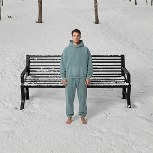 Sweat à capuche unisexe vintage décontracté à manches longues, brodé, respirant, imprimé, style rétro urbain, 100% coton molletonné, effet délavé à l'eau - Product Image 3