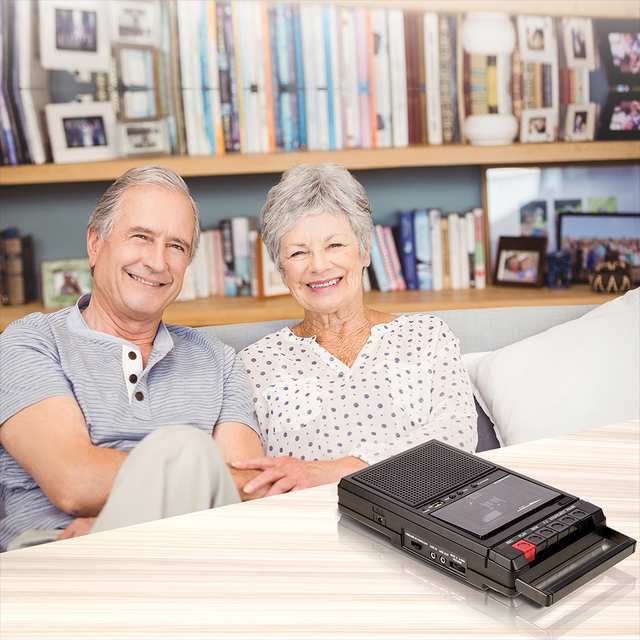 Portable USB Analog Cassette Tape Recorder with Built-in Microphone FM Radio for Bluetooth Speaker Stereo Digital Recording MP3