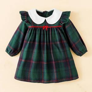 Vestiti all'ingrosso del bambino delle ragazze Ditsy del bambino floreale volant <span class=keywords><strong>con</strong></span> rifiniture lanterna manica abito di velluto - Product Image 2