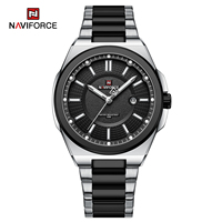 Montre à quartz pour homme NAVIFORCE 9212, best-seller, design orné avec bracelet en acier inoxydable, haute qualité, nouveau produit, meilleur prix, en boîte