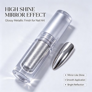 Fournisseur direct d'usine, peinture liquide effet miroir chrome pour nail art, 10 couleurs, sans poussière, haute pigmentation, effet miroir chrome liquide - Product Image 2