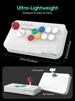 DATA FROG Y5A Arcade Stick Switch Windows Support Sans fil pour Bluetooth 2.4G & Connexion filaire Manettes de jeu et contrôleurs de jeu