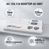 Neue ACTECmax Dachklimaanlage für Busse AC.154.116 DC 24V 12V 6m 7m Dachklimaanlage für Coaster Shuttle Coach 16KW Klimaanlage