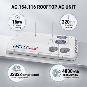 Nuovo Condizionatore d'Aria per Autobus ACTECmax Montato sul Tetto AC.154.116 DC 24V 12V 6m 7m Climatizzatore da Tetto per Coaster Shuttle Coach 16KW - Product Image 1