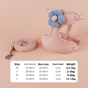 Nova Coleira Peitoral Estilo Colete para Gatos com Estampa Floral, Confortável e Respirável para Gatinhos - Product Image 5
