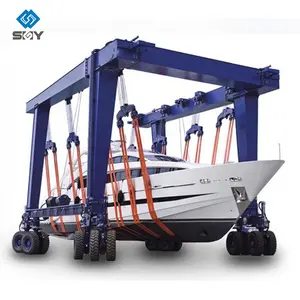 Skenario baru mobile boat hoist 350 ton 500 ton mobile boat mengangkat gantry crane untuk proyek air Organisasi