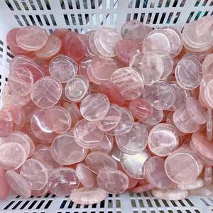 Prezzo all'ingrosso a buon mercato naturale fetta di cristallo di quarzo rosa piccola fetta di cristallo pietra curativa per la decorazione domestica - Product Image 6