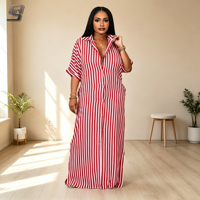 Nouvelle Robe Chemise Longue Décontractée à Col en V pour Femme, Style Estival, Taille Naturelle, Imprimé Numérique Translucide