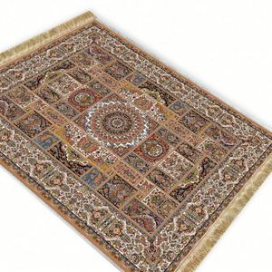 Tapis de prière moderne en polyester, lavable et rembourré, pour la maison ou les voyages, style mosquée - Grande Vente - Product Image 1