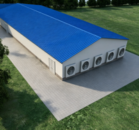 Bâtiment d'élevage en acier préfabriqué sur mesure |   Poulailler, hangar pour bétail, grange à chèvres avec système de ventilation