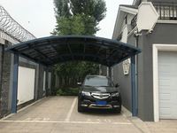 Cochera Metálica Resistente, Estructura de Aluminio para Todo Clima con Cubierta de Policarbonato para Protección del Automóvil