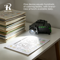 Projecteur DLP Ruiying Q3 1080p compatible 4K, Android 14, design portable, LCD, haut-parleurs intégrés, éducation