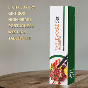 Stainless Steel Western Tableware Set 24 Pieces Steak Knife Fork Spoon Dessert Cutlery Dishwasher Safe <b>Gift</b> <b>Box</b> - Product Image 2