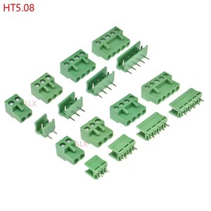 Ht5.08 2/3/4/5/6/7/8/9 pin góc bên phải PCB vít khối thiết bị đầu cuối kết nối 5.08mm Pitch cắm + Pin thẳng tiêu đề ổ cắm - Product Image 6