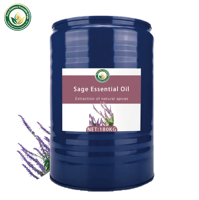 Huile Essentielle de Sauge Pure (Salvia Officinalis) 100% Naturelle Distillée à la Vapeur Fraîche, à Base de Plantes, pour Tous Types de Peau, Aromathérapie