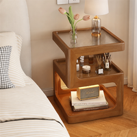 Table basse nordique en bois massif durable et moderne pour le salon