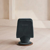 Fauteuil pivotant en velours, capitonné à cannelures côtelées pour bureau de luxe, siège de bureau moderne, fauteuil de lecture, canapé rotatif