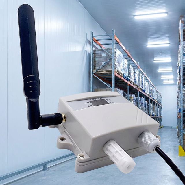 4G Wireless Temperature Humidity Sensor Wall Mounted Warehouse Environment Alarm Remote Monitor Cold Chain System