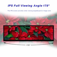 Écran tactile LCD 2K 14,5 pouces 2560x720 avec entrée vidéo USB-C pour PC DIY, boîtier métallique, moniteur à cadre ouvert