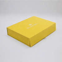 Handgefertigte Rosa-Gelb-Schwarze Strukturierte Papier-Geschenkbox für Kinderkleidung & Hochzeitskleider-Verpackung mit Magnetverschluss