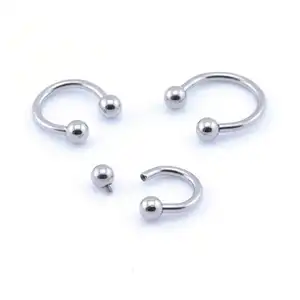 Fashion Internally Threaded Horseshoes Piercing Clip On Hoop Earrings Non Piercing Nose Cuff Non Piercing Rings Jewelry