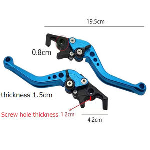 Mango de freno de bicicleta de aluminio mecanizado CNC, alambre de acero inoxidable, Pedal EDM, palanca de bocina de manillar para motocicleta, freno Premium - Product Image 3