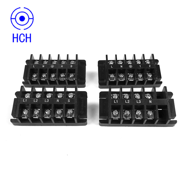 Black barrier fixed terminal block connector power distribution box transformer terminal block
