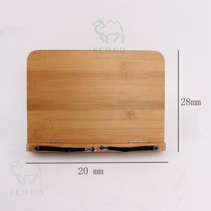 Porte-pages audio en bambou en bois Support de livre en bambou moderne - Product Image 4