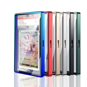 <span class=keywords><strong>Dalle</strong></span> de carte en aluminium de protection UV Offres Spéciales universelle pour PSA et CGC 35PT étui de carte de protection magnétique puissant - Product Image 1