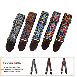 Correa de Hombro para Guitarra con Diseño Jacquard Retro y Elegante, Accesorios para Guitarra con Púas y Cierres para Amantes de la Guitarra - Product Image 2