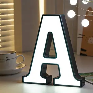 Außenbereich Restaurant Wandlicht Alphabet Aluminium leuchtend Edelstahl Metall biegen Kanal Acryl-Logo Led Brief Zeichen