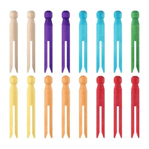 Chevilles en bois <span class=keywords><strong>color</strong></span>ées pour décor de noël, lot de pièces, pour bricolage, loisirs créatifs, emballage, clip de scellage - Product Image 1