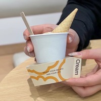 BOWIN Bol à crème glacée en pulpe de bagasse de canne à sucre biodégradable, design unique en forme d'aile, récipient carré jetable pour desserts et smoothies Açaï