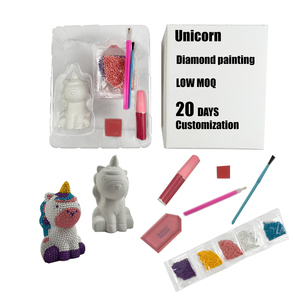 Vente en gros de kits d'artisanat et d'art éducatifs personnalisés à faire soi-même, jouets cadeaux <span class=keywords><strong>pour</strong></span> enfants, peinture au diamant en plâtre de licorne <span class=keywords><strong>pour</strong></span> enfants - Product Image 4