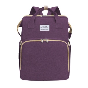 Sac à dos à langer 2-en-1 avec lit bébé pliable multifonctionnel et imperméable pour les voyages - Product Image 4