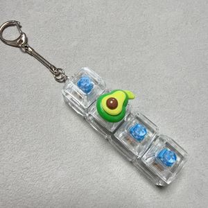 Porte-clés Fidget Personnalisé à 4 Touches, Style 3D Varié, Switch Mécanique, Couleurs Pastel, Anti-Stress, Jouet pour Clavier - Product Image 1