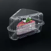 Boîte à sandwich triangulaire en plastique transparent PET de qualité alimentaire jetable de forme personnalisée pour boulangerie, dessert, bonbons, gâteaux