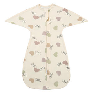 <span class=keywords><strong>Gigoteuse</strong></span> en coton pour bébé avec fermeture éclair bidirectionnelle, couverture portable pour nourrisson, motif animal mignon, sac de couchage pour nouveau-né avec moufles anti-griffures - Product Image 2