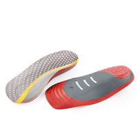 Semelle intérieure en gel PU pour adultes, soutien de la voûte plantaire haute et du pied plat, avec coussinet à sept points pour valgus, demi-semelle confort sportive