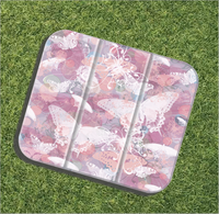 Tapis de cuisine et de camping extérieur en PVC anti-fatigue, antidérapant et imperméable - Coussin pliable portable avec couleurs et motifs personnalisables