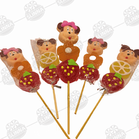 Vente en gros de sucettes Halal Lovely Mickey en forme de dessin animé doux gommeux sucette à mâcher pour enfants Bonbons saveurs de fruits mélangés Boîte en vrac d'emballage