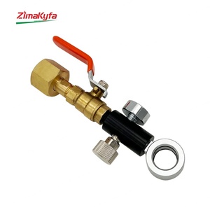 Régulateur de gaz en laiton ZimaKyfa avec robinet à bille et manomètre, filtre métallique pour connexion de bouteille de CO2 - Product Image 2