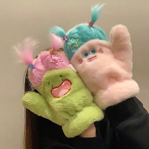 ถุงมือฤดูหนาวน่ารักสำหรับเด็กผู้หญิง บุขนแกะหนานุ่ม อุ่นสบาย แบบไร้นิ้ว ป้องกันลม กันหนาว - Product Image 3