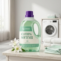 Lessive liquide assouplissante pour vêtements en verre violet menthe avec poignée, parfum longue durée, fraîcheur, produits de nettoyage
