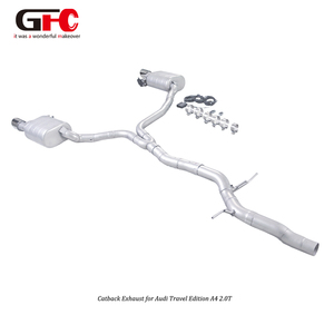 Échappement Catback <span class=keywords><strong>Sport</strong></span> Edition à Double Valve pour <span class=keywords><strong>Audi</strong></span> A4 2.0T en Acier Inoxydable 304, Configuration Double Silencieux, Qualité Professionnelle - Product Image 4