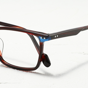 Gafas Rectangulares de Montura Completa, Color Rojo y Azul Sólido, Anti-Luz Azul, Unisex, para Adultos, Uso Diario, Monturas para Corrección de la Visión - Product Image 3